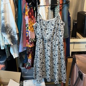 Loft Sheer Floral Dress Size Medium